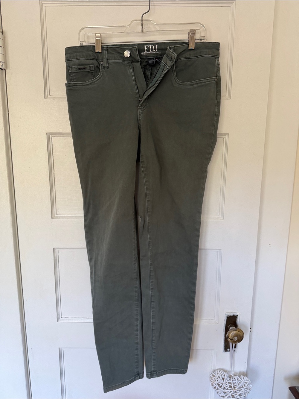 Slim Women's Jeans in Olive Green by FDJ